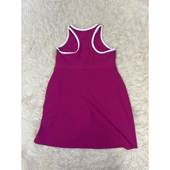 SAGE COLLECTIVE Hot Pink 1/4 Zip Tennis Athletic Tank Mini Dress Size XL Sporty - Picture 2 of 11